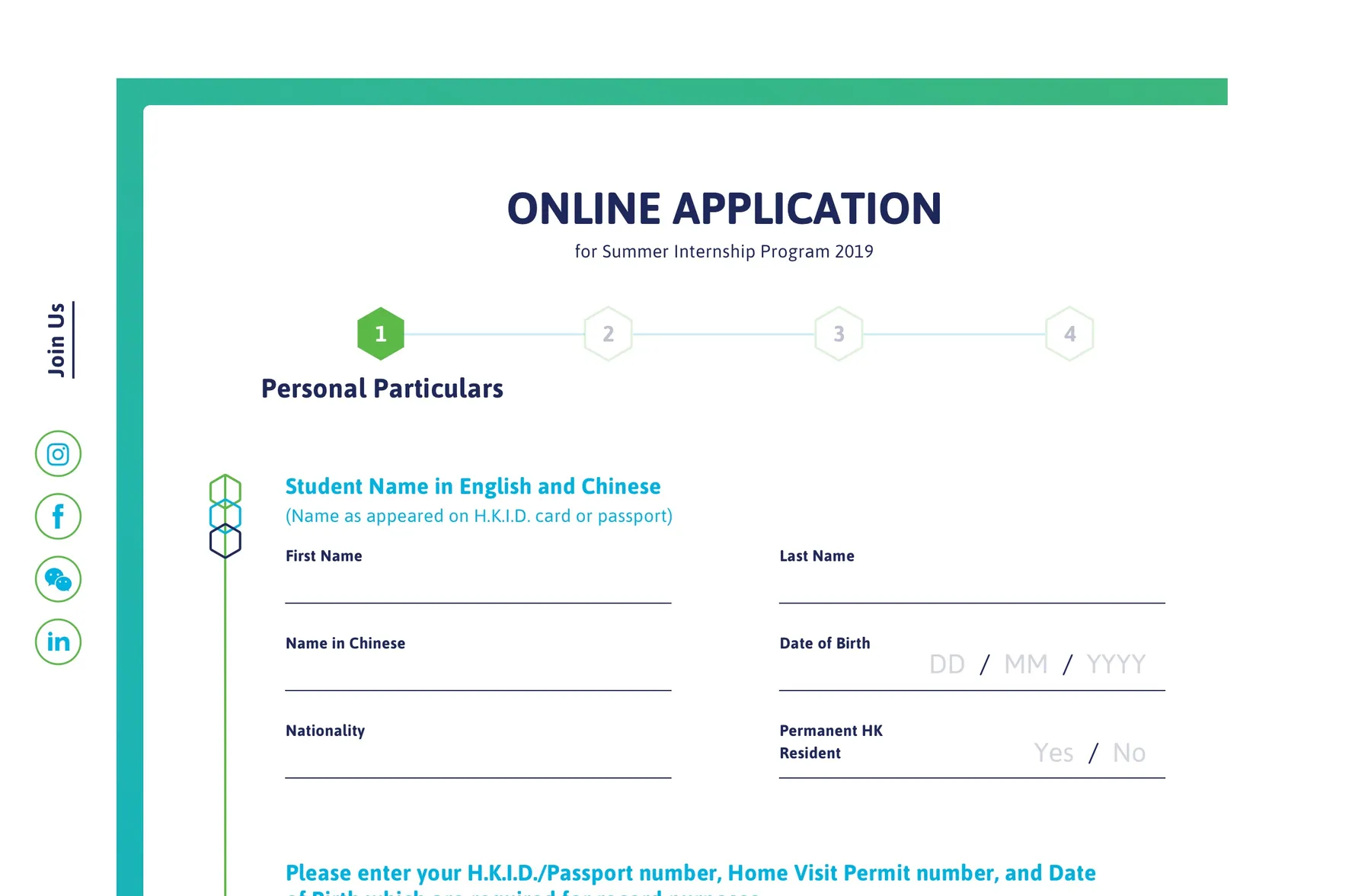 HKLSS Website Online Application Page