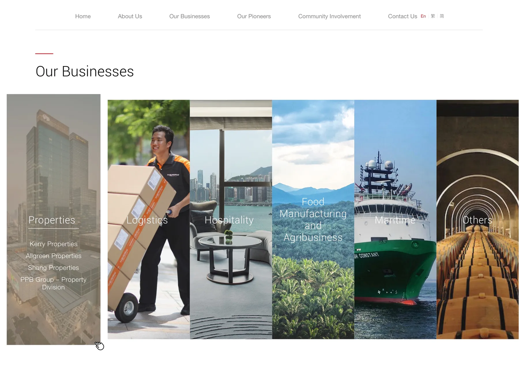 Kuok Group Website Our Businesses Page