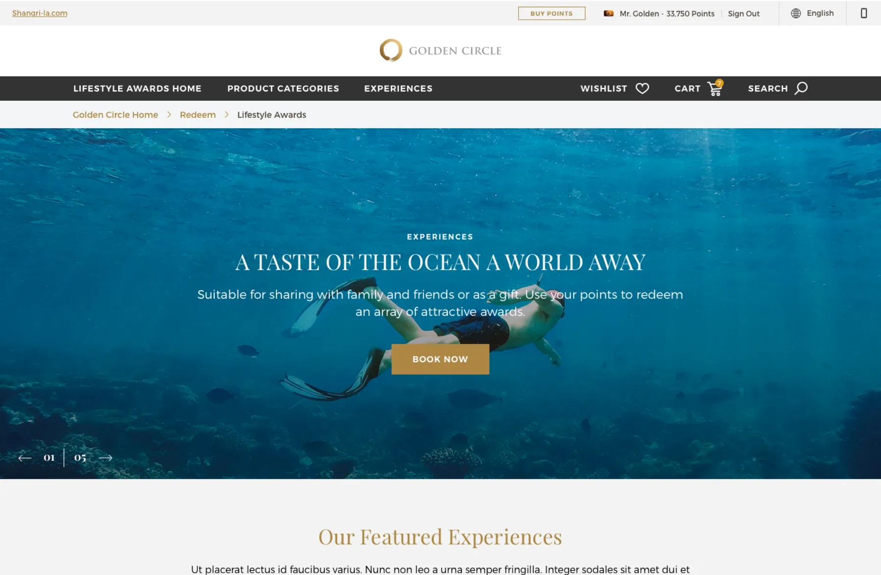 Golden Circle Website Home Page