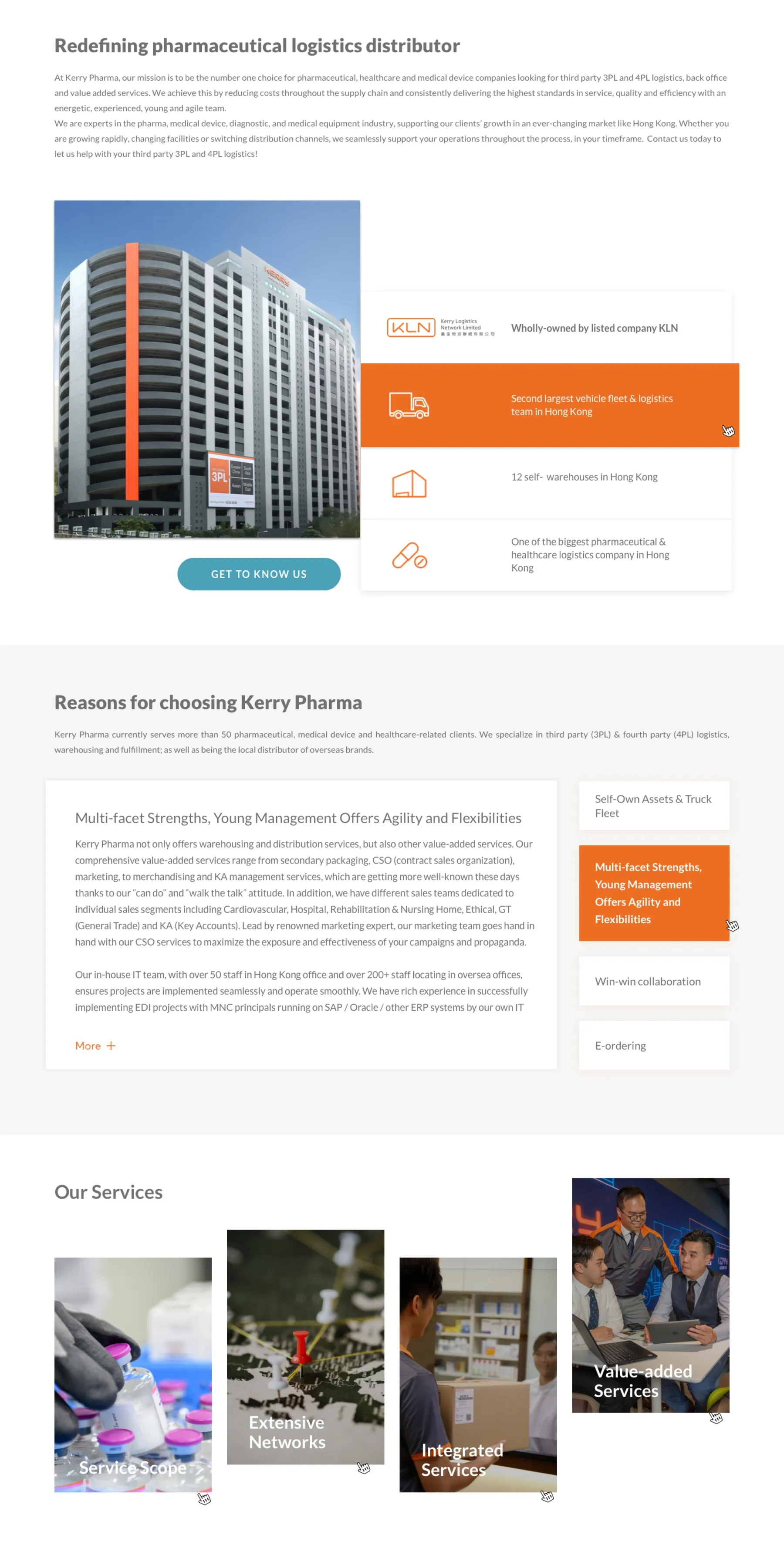 Kerry Pharma Website Home Page